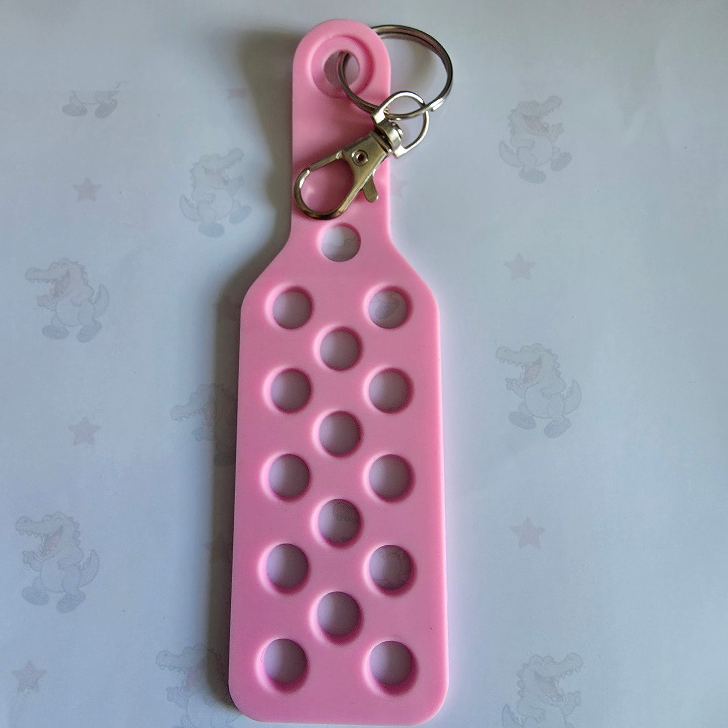 pink Croc Charm Keyring / Jibbitz Keychain Holders
