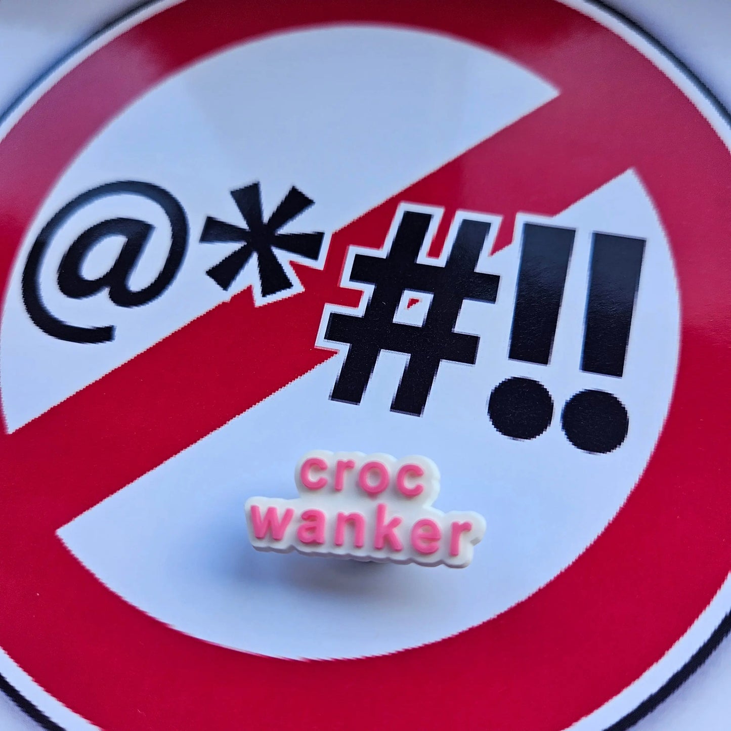 pink Croc Wanker Croc Charm