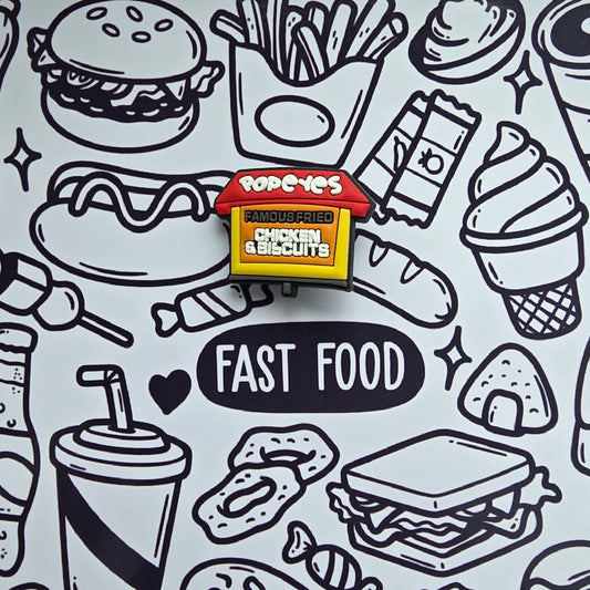 Popeyes Chicken Inspired Croc Charm