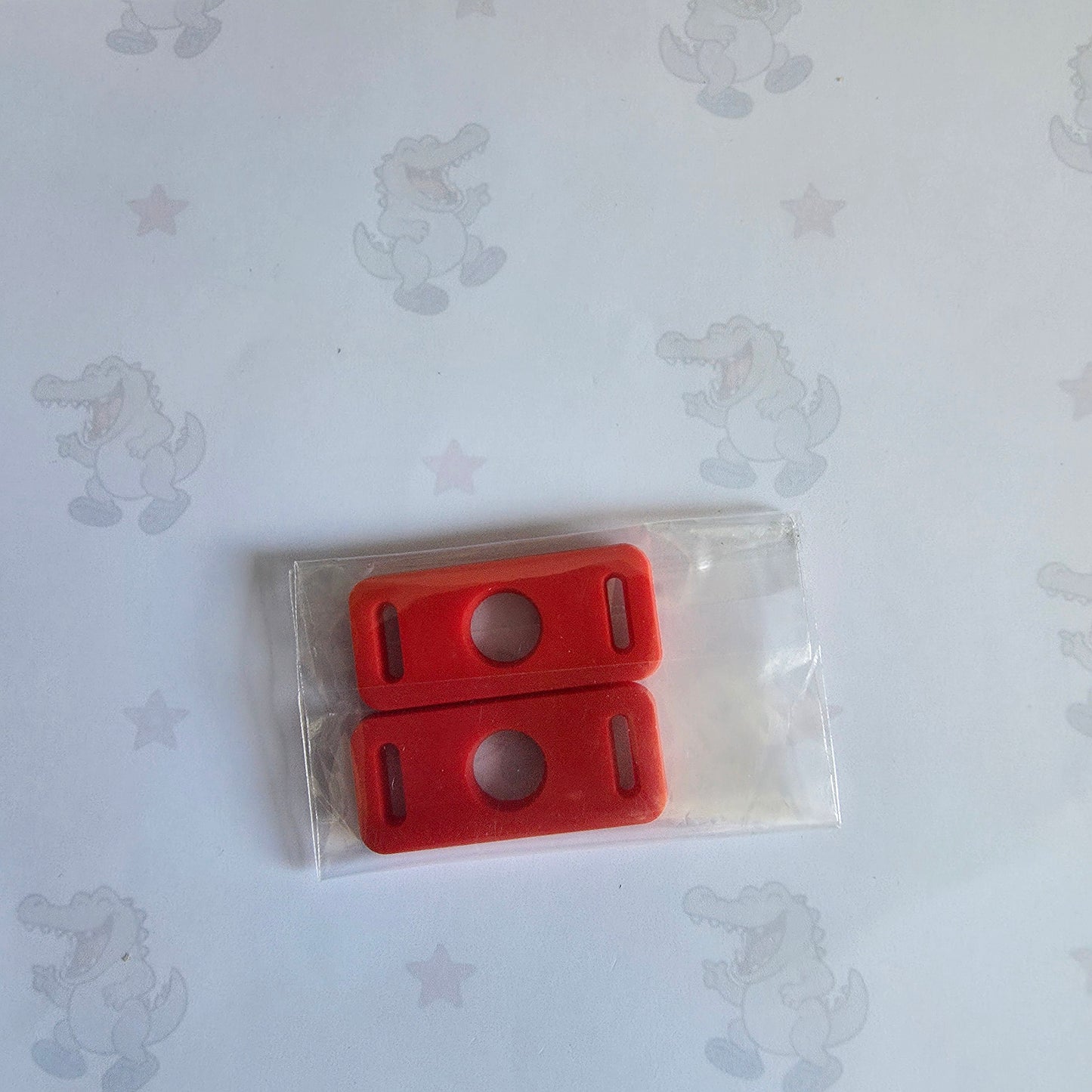 red Shoelace Croc Charm Holders