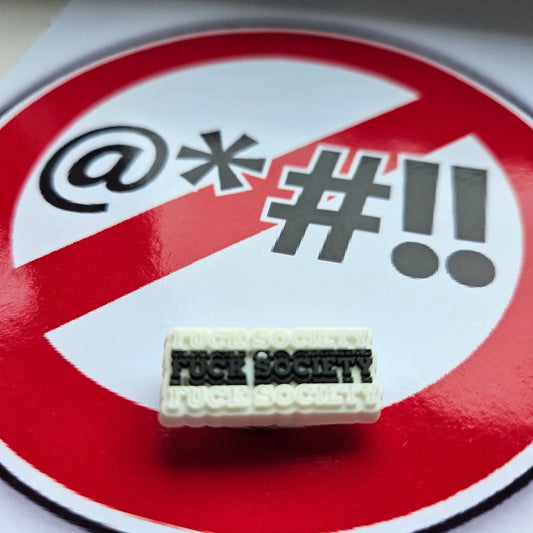 Fuck Society Croc Charm - Laughing Croc