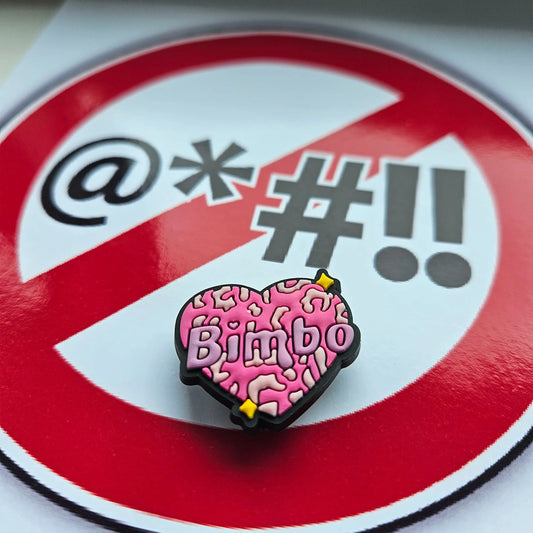Bimbo Pink Heart Croc Charm - Laughing Croc