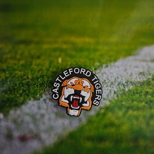 Castleford Tigers Croc charm, rugby league shoe charms, Castleford Tigers accessories, Crocs charms rugby, Castleford Tigers gift. Laughing croc 