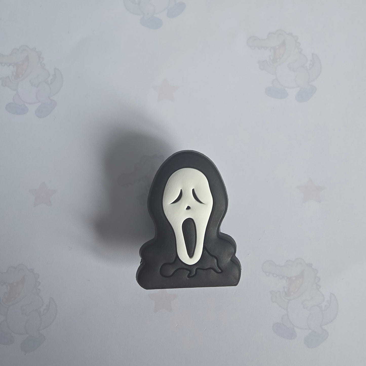 scream mask croc charm