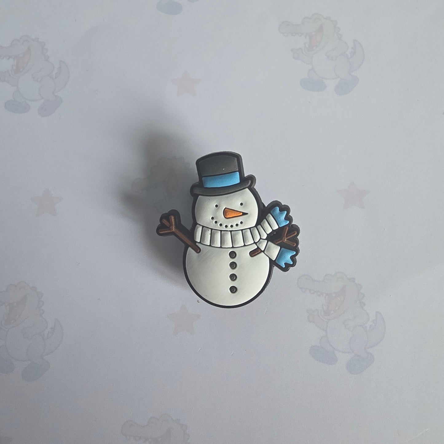 snowman croc charm