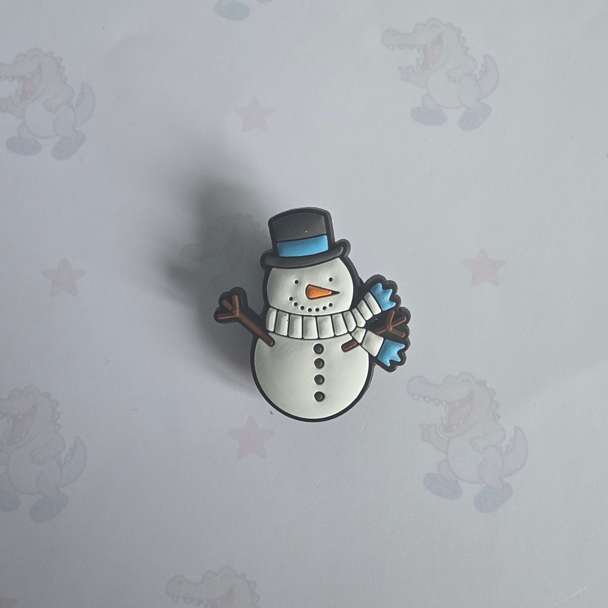 snowman croc charm