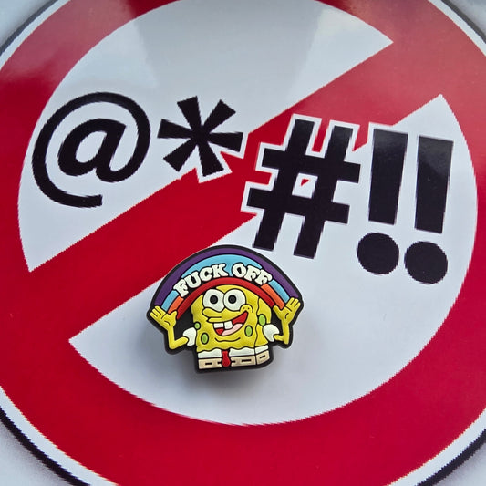 SpongeBob “Fuck Off” Croc Charm