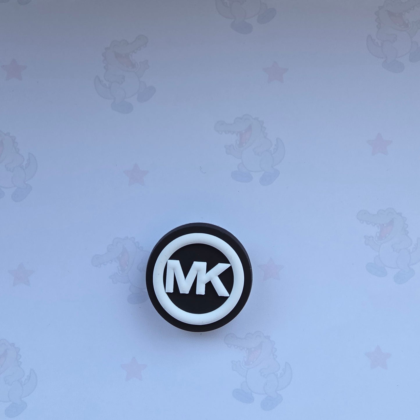 white MK croc charm