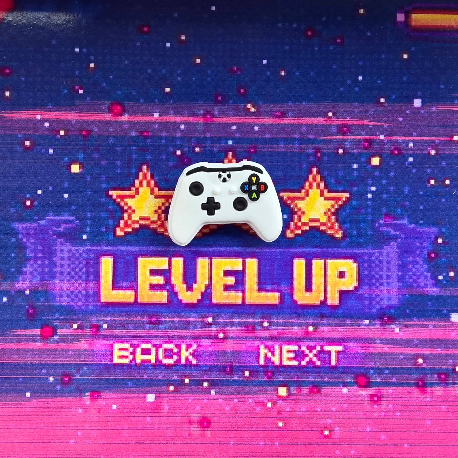 white Xbox Controller Inspired Croc Charm